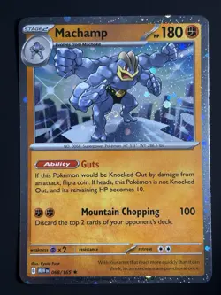 FART SWIRL 🌀💫 NM Machamp 068/165 Cosmos Holo 151 Promo Pokemon Card - Image 1