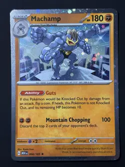 FART SWIRL 🌀💫 NM Machamp 068/165 Cosmos Holo 151 Promo Pokemon Card - Image 3