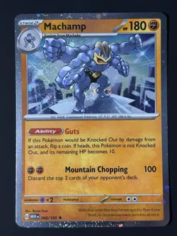 FART SWIRL 🌀💫 NM Machamp 068/165 Cosmos Holo 151 Promo Pokemon Card - Image 4