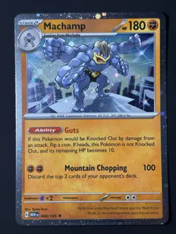 FART SWIRL 🌀💫 NM Machamp 068/165 Cosmos Holo 151 Promo Pokemon Card - Image 5