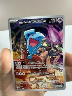 Pokemon Team Rocket's Wobbuffet 203 Destined Rivals ETB Promo - Image 2