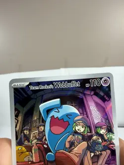 Pokemon Team Rocket's Wobbuffet 203 Destined Rivals ETB Promo - Image 3