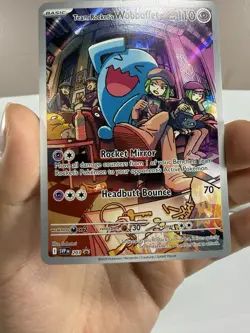 Pokemon Team Rocket's Wobbuffet 203 Destined Rivals ETB Promo - Image 4