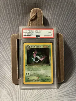 2000 POKEMON ROCKET 1ST EDITION #7 DARK GOLBAT-HOLO PSA 9 - Image 1