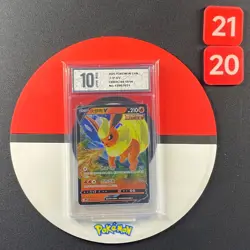 2025 Chinese Pokemon Gem Pack Vol 2 CBB2C 04 13/14 Flareon V Grade10 - Image 1