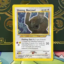 Shining Noctowl 110/105 Pokemon Neo Destiny Holo LP + - Image 1