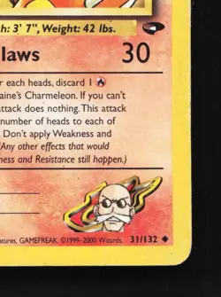 Blaine's Charmeleon 31/132 HP Gym Challenge English Pokemon Card TCG - Image 3