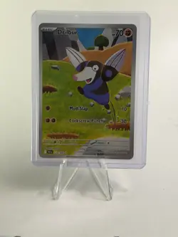 Drilbur 124/086 Sv: Black Bolt Holo Illustration Rare Pokemon NM - Image 1