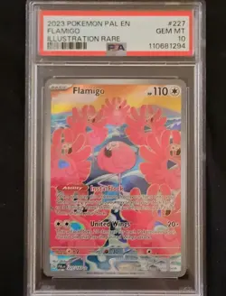 Pokemon Flamigo Illustration Rare Holo PSA 10 Sv02 Paldea Evolved 227/193 - Image 1