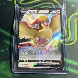 Pidgeot V 137/196 Ultra Rare Pokemon Card Lost Origins NM - Image 1