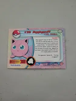 Pokemon Card - 1999 Topps TV Animation Edition - #39 Jigglypuff Blue Label - Image 2