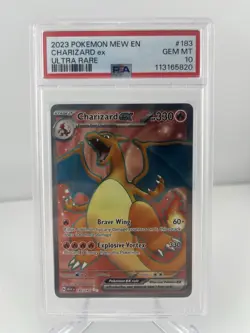 2023 Pokemon TCG Charizard EX Ultra Rare Holo Card PSA 10 183/165 - Image 1