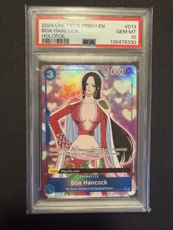 One Piece ST03-013 Boa Hancock PRB01 Alternate Alt Art HoloFoil Foil - PSA 10 - Image 1