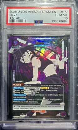PSA 10 Union Arena Envy 1 Star SR* Fullmetal Alchemist - Image 1