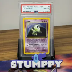 PSA 8 CELEBI 3/64 | Neo Revalation WOTC Holo Graded Pokemon Card - Image 1