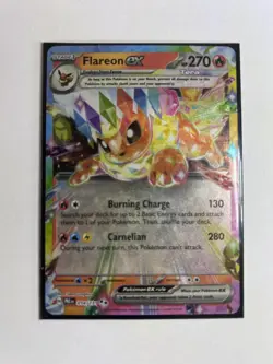 Pokemon Flareon ex Double Rare Holo Card 014/131 Sv: Prismatic Evolutions HP 270 - Image 2