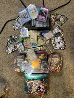 Used Pokemon Lot 20M- As Seen Cards And Box(s) Some Dents And Tears - Image 1