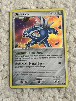 Pokemon TCG Dialga LV. 70 Holo Rare Card 6/127 Platinum 2009 MP Condition - Image 1