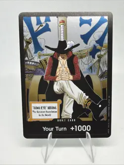 Dracule Mihawk HoloFoil Don!! Card OP14 NM The Azure Sea’s Seven - Image 1