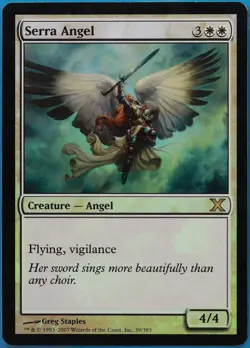 Serra Angel FOIL 10th Edition PLD White Rare MAGIC CARD (ID# 460538) ABUGames - Image 1