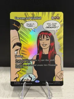 MTG: Spider-Man - Unexpected Windfall (Borderless) Eternal-Legal Foil M 0029 - Image 1