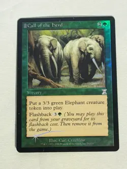MTG FOIL Call of the Herd Timeshifted Magic the Gathering - Image 1