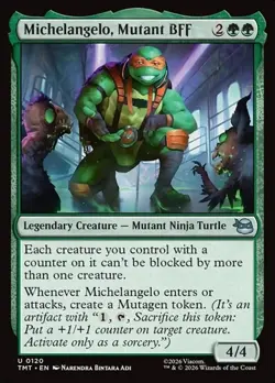 1x Michelangelo, Mutant BFF - Foil NM Eng MTG - MTG TMNT - Image 1