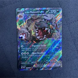 Pokemon Arven's Mabosstiff ex DRI 139/182 Play! Stamped Prize Pack Series - Image 1