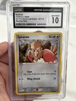2004 Pokemon EX Fire Red & Leaf Green SPEAROW Reverse Holo 81/112 CGC 10 - Image 1