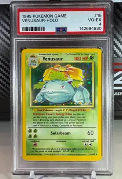 1999 Pokemon Venusaur - Base Set Holo Rare 15/102 ⭐ - WOTC - PSA 4 - Image 1