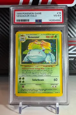 1999 Pokemon Venusaur - Base Set Holo Rare 15/102 ⭐ - WOTC - PSA 4 - Image 2