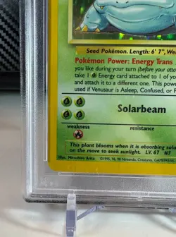 1999 Pokemon Venusaur - Base Set Holo Rare 15/102 ⭐ - WOTC - PSA 4 - Image 5