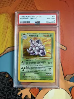 1999 Pokemon Game Nidoking Holo 11/102 PSA 8 NM-MT - Image 1
