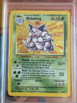 1999 Pokemon Game Nidoking Holo 11/102 PSA 8 NM-MT - Image 2