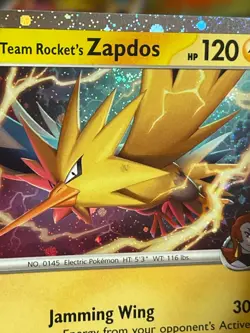 POKEMON TEAM ROCKET'S ZAPDOS 070/182 RARE COSMOS HOLO SWIRL DESTINED RIVALS NM - Image 4