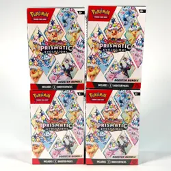 Pokemon TCG Scarlet & Violet Prismatic Evolutions Booster Bundle Box Lot of 4 - Image 1