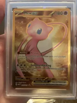 Pokemon Mew EX Gold TCG 205/165 SV 151 Scarlet & Violet Hyper Rare Holo PSA 9 - Image 2