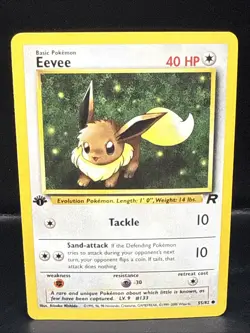 Pokemon TCG Team Rocket 1st Edition Regular Finish Eevee 55/82 B - Image 3
