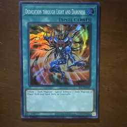 Yu-Gi-Oh! Dedication through Light and Darkness IOC-EN095 Super Rare Holo Unlim… - Image 1