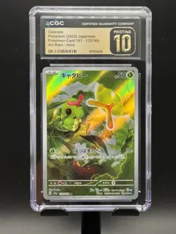 CGC Pristine 10 Caterpie 172/165 2023 Pokemon Card 151 Pokemon Japanese - Image 1