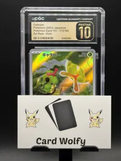 CGC Pristine 10 Caterpie 172/165 2023 Pokemon Card 151 Pokemon Japanese - Image 3
