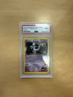 2000 Pokemon ROCKET'S MEWTWO Gym Challenge Set HOLO RARE Card 14/132 PSA 9 MINT - Image 1