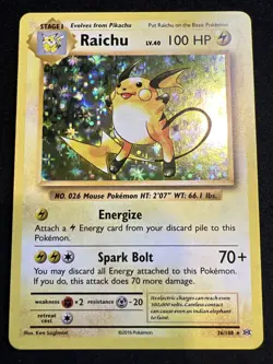 Raichu 36/108 XY Evolutions 2016 Holo Rare Pokemon TCG Card - Image 1