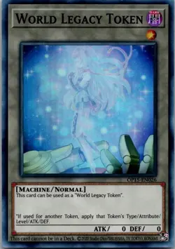 World Legacy Token OP15-EN026 Super Rare Yu-gi-oh! Card Lightly Played - Image 1