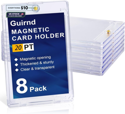 Guirnd 8 Pack Magnetic Card Holders, 20PT Plastic One Touch Holder for... - Image 1