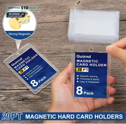 Guirnd 8 Pack Magnetic Card Holders, 20PT Plastic One Touch Holder for... - Image 5
