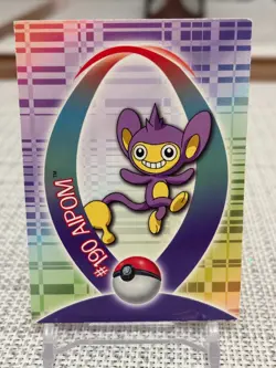 2001 Topps Pokemon Johto Series 1 #190 Aipom S34 of 62 Sticker Card LP - Image 1