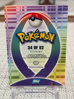 2001 Topps Pokemon Johto Series 1 #190 Aipom S34 of 62 Sticker Card LP - Image 2