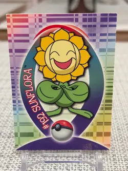 2001 Topps Pokemon Johto Series 1 #192 Sunflora S36 of 62 Sticker Card LP - Image 1
