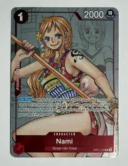One Piece 25th Anniversary Nami OP01-016 Alternate Art, English Card Promo - Image 1